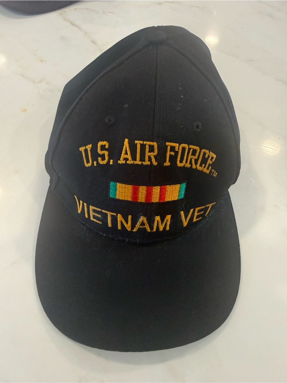 U.S. Air Force Vietnam Vet Black Embroidered Cap